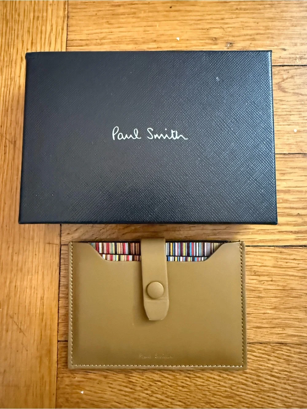 Paul Smith Leather Credit card Holder With ‘Signature Stripe’ Pull Out